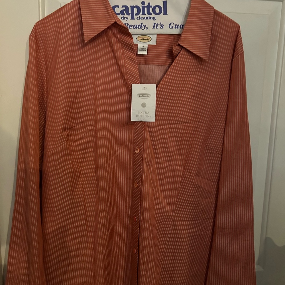 Talbots women’s orange Dress Shirt